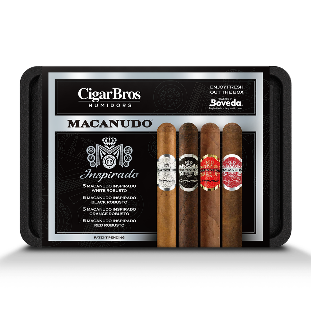 Macanudo 20 Premium Cigars Set + Personal Humidor by CigarBros