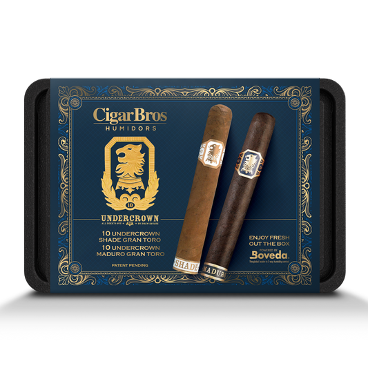 Undercrown 20 Premium Cigars Set + Personal Humidor by CigarBros