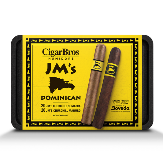 JM's 40 Premium Cigars Set + Personal Humidor by CigarBros