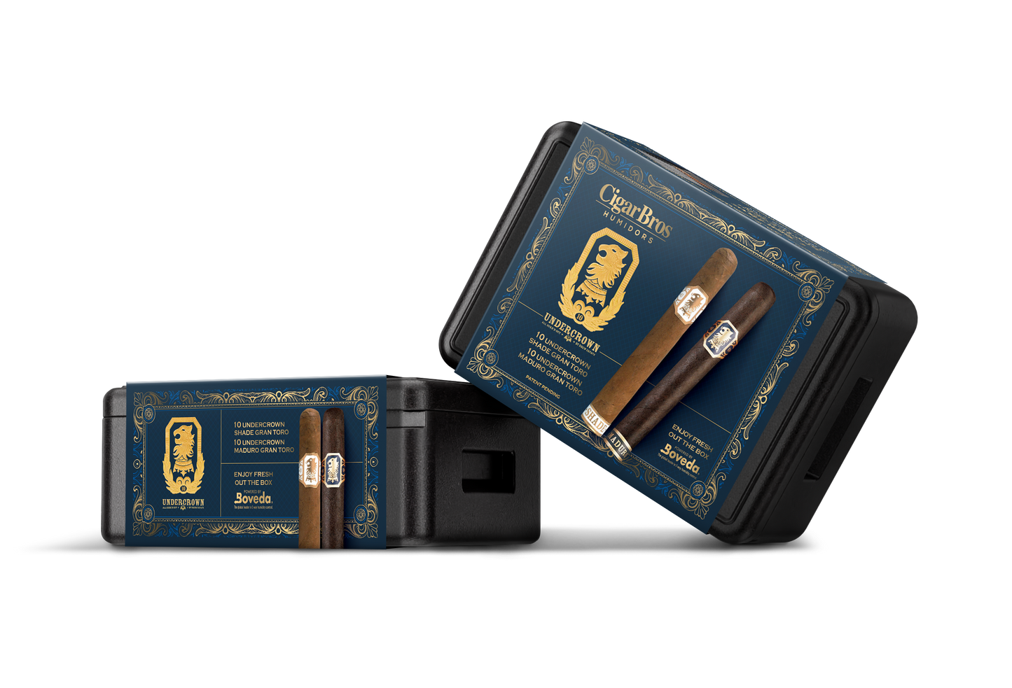 Undercrown 20 Premium Cigars Set + Personal Humidor by CigarBros