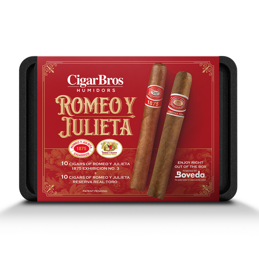 Romeo Y Julieta 20 Premium Cigars Set + Personal Humidor by CigarBros